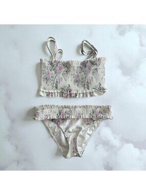 SEA & VIOLET Floral Two Piece Bikini Swimsuit Size Small